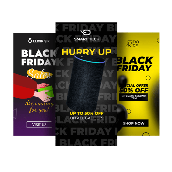 Шаблони реклами для Black Friday