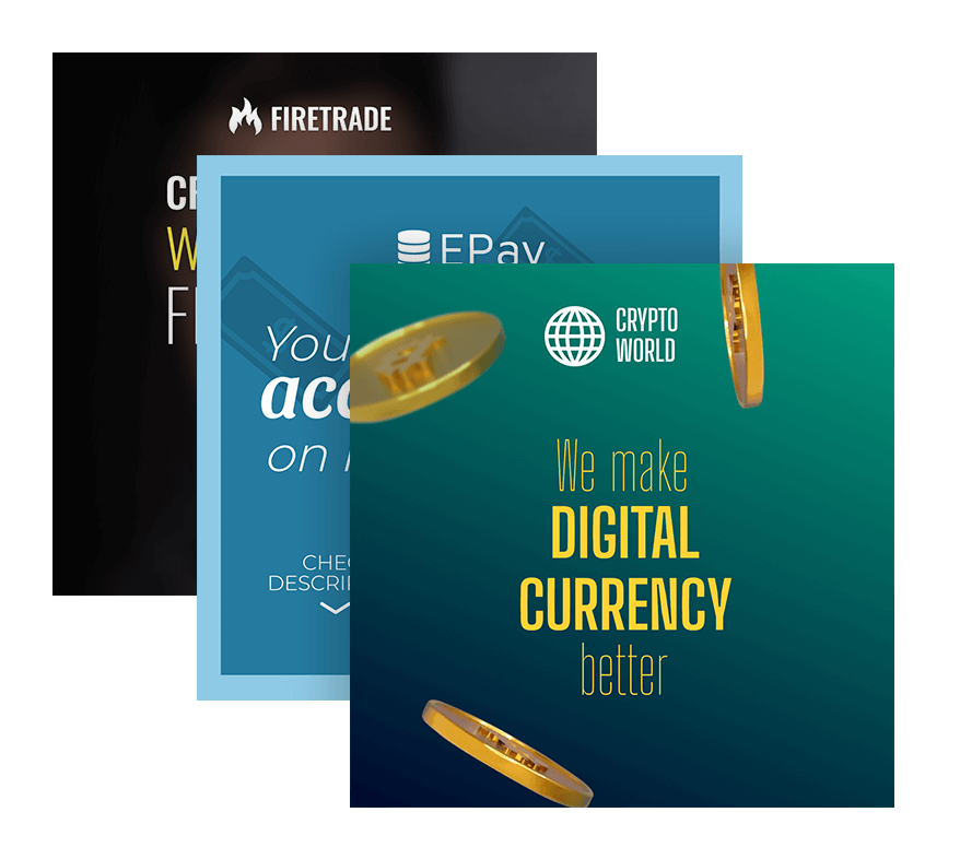 Social banner templates for financial companies