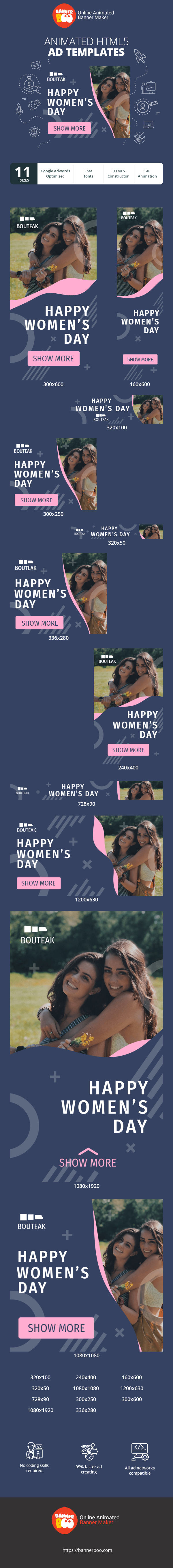 Szablon reklamy banerowej — Frohen Frauentag — 8. März
