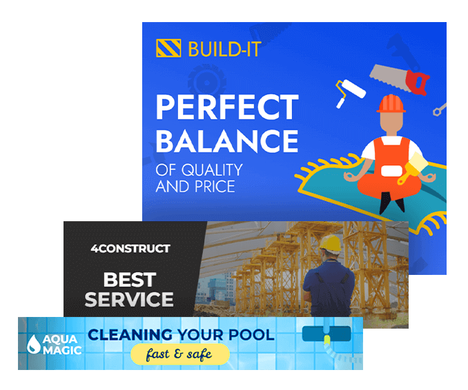 GIF banner templates for the construction industry