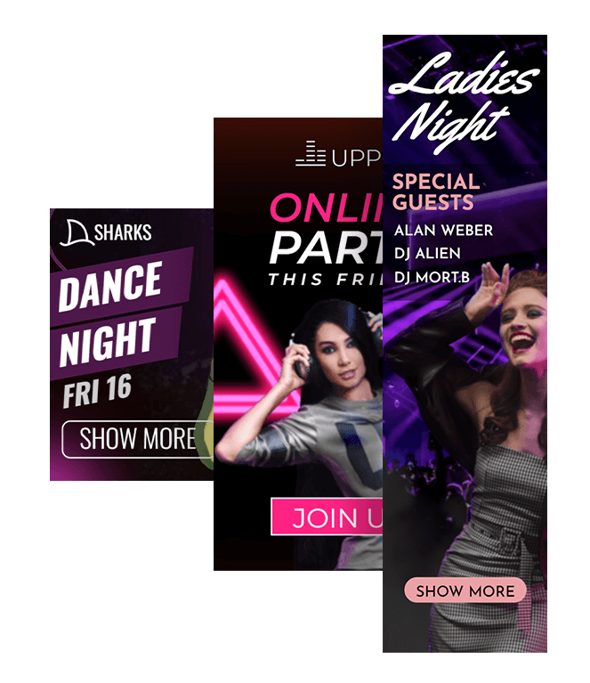 Free banner templates for the entertainment industry