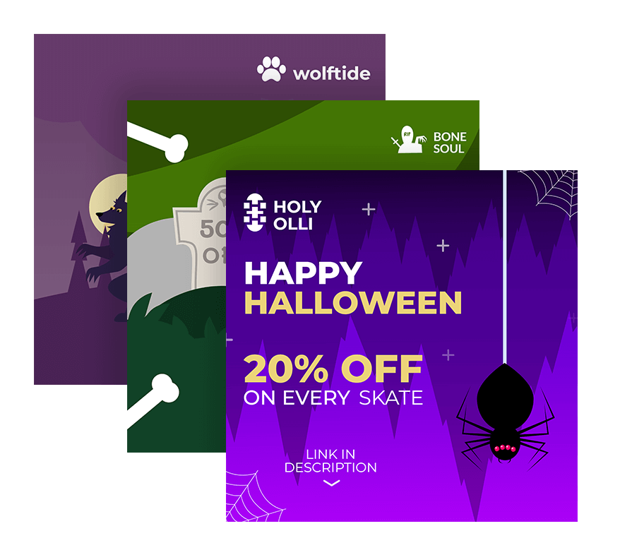 Halloween Social Banner Vorlagen