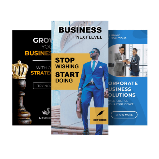 Advertising banner on social networks
