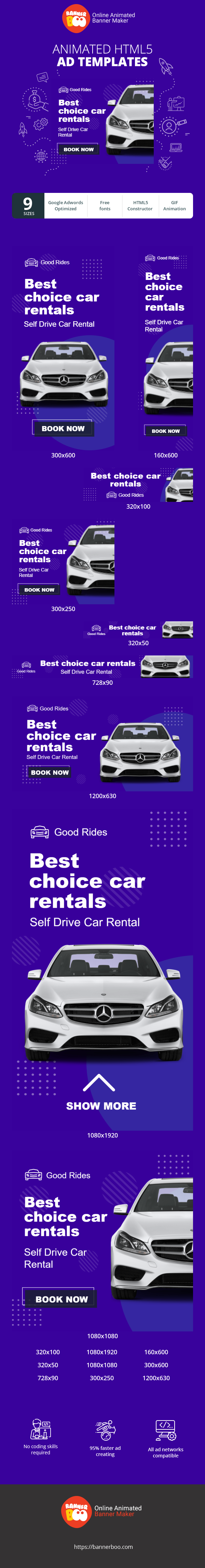 Banner ad template — Best Choice Car Rentals — Self-Drive Car Hire