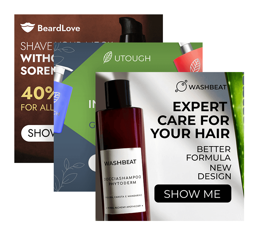 Social banner templates for cosmetic brands