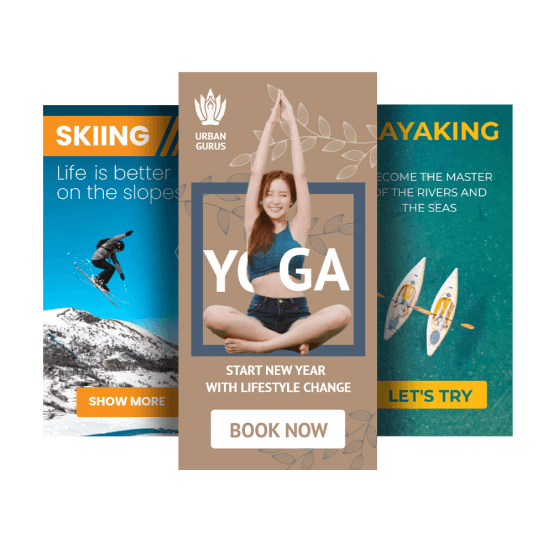 Рекламні шаблони банерів для спортивного бізнесу