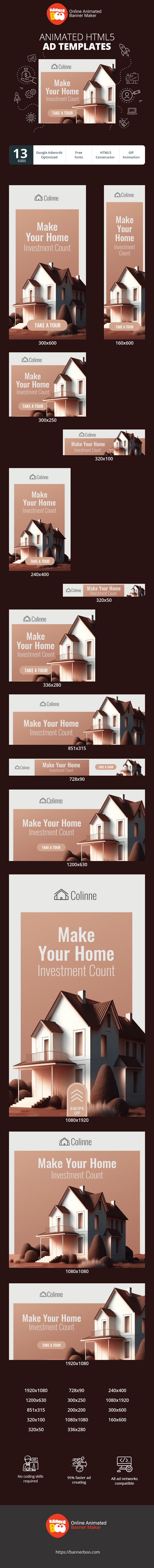 Szablon reklamy banerowej — Machen Sie Ihre Immobilieninvestition zählbar — Immobilien