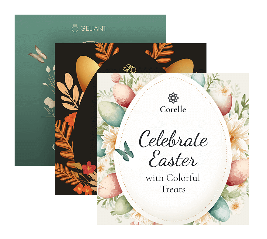 Easter social media banner templates