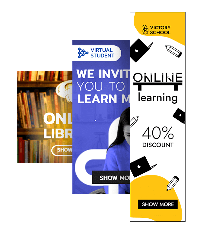 Education and school banner design templates