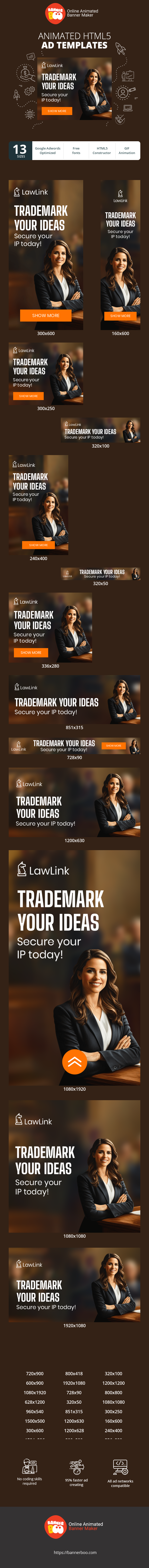 Banner ad template — Trademark Your Ideas – Secure Your IP Today!