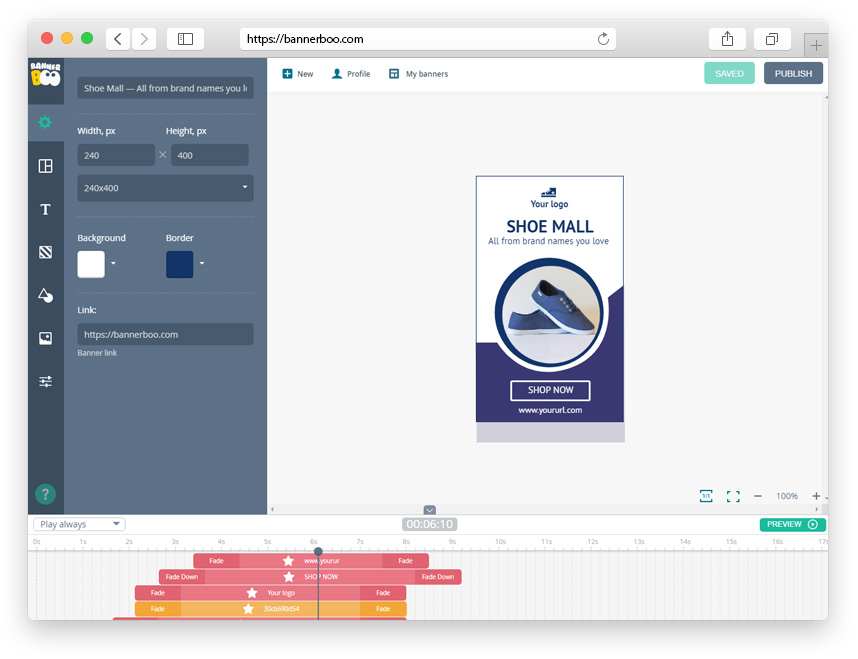 Fügen Sie eine Werbebotschaft hinzu