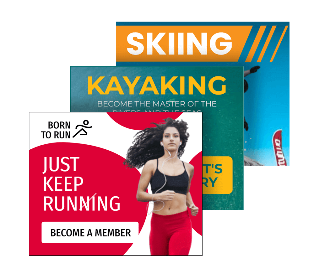 Animated sports banner templates