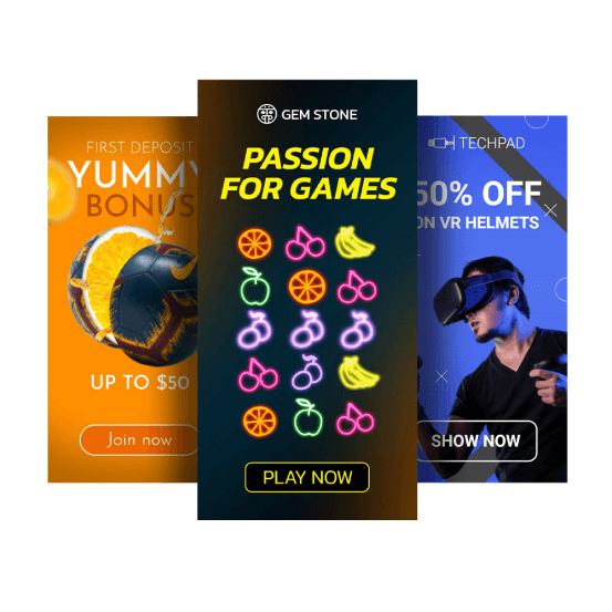 Рекламні шаблони для ігрового бізнесу