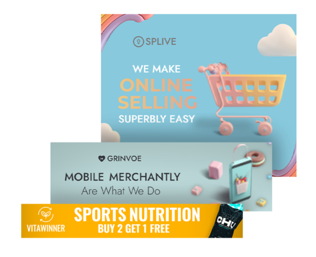 Business GIF banner ad templates