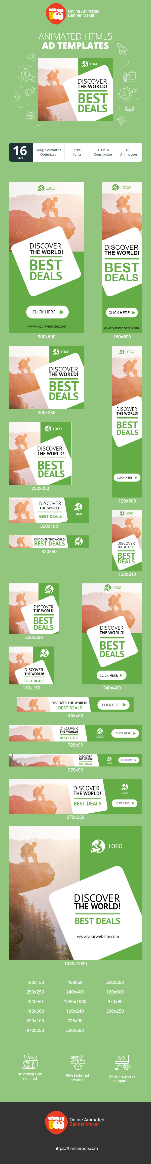 Banner ad template — Discover the World — Best Deals