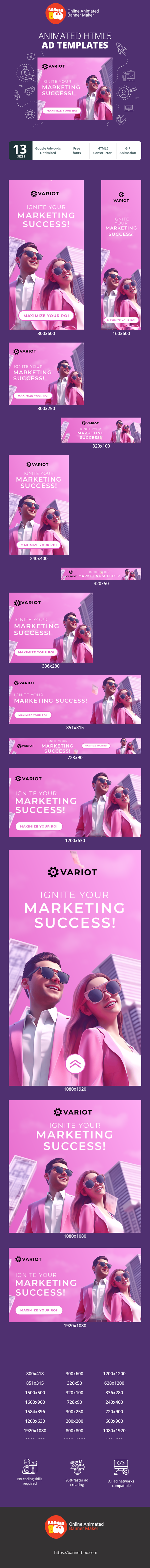 Szablon reklamy banerowej — Entfachen Sie Ihren Marketingerfolg! — Agenturen