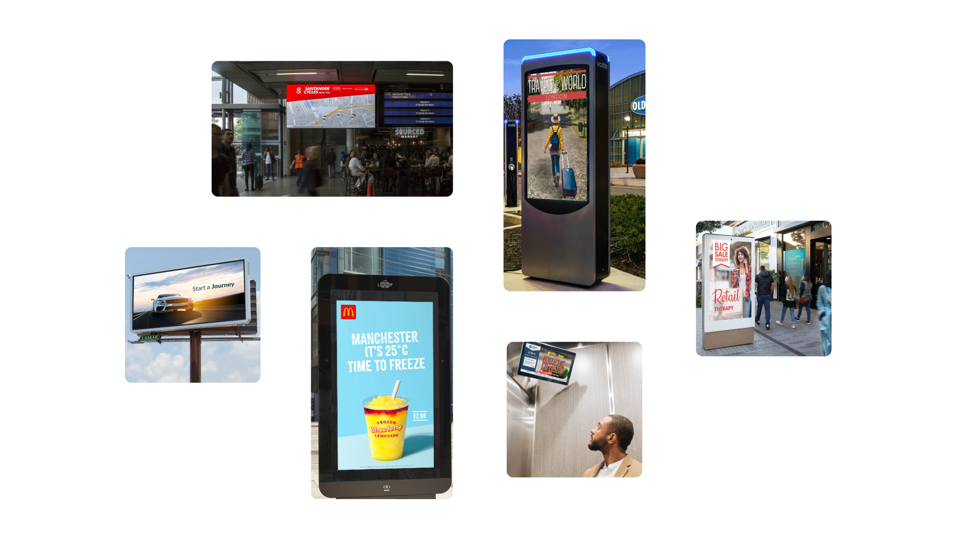 Examples of digital DOOH advertising