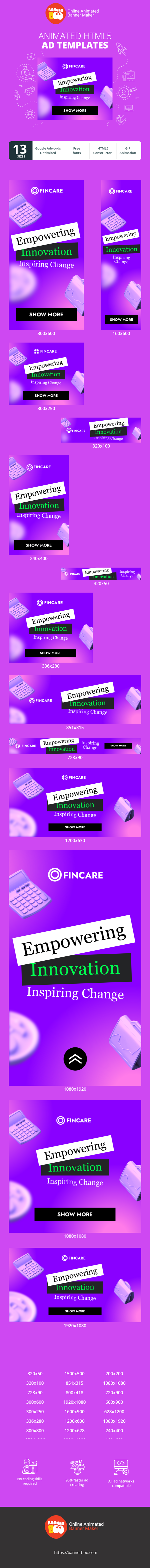 Banner ad template — Empowering Innovation Inspiring Change — Start-up