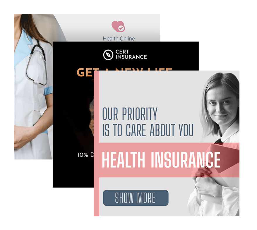 Insurance banner templates for social networks