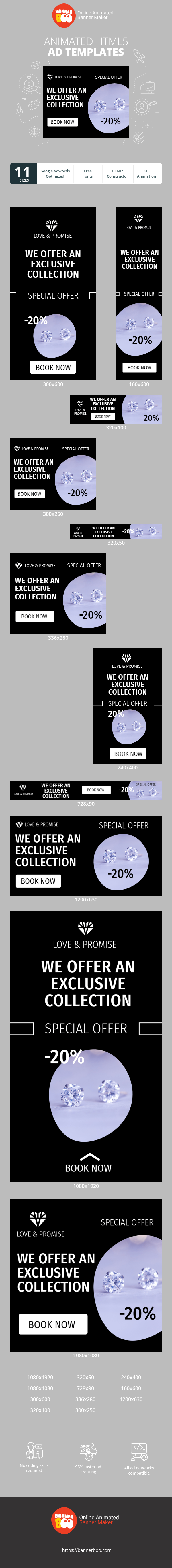 Szablon reklamy banerowej — Oferujemy Ekskluzywną Kolekcję — Oferta Specjalna