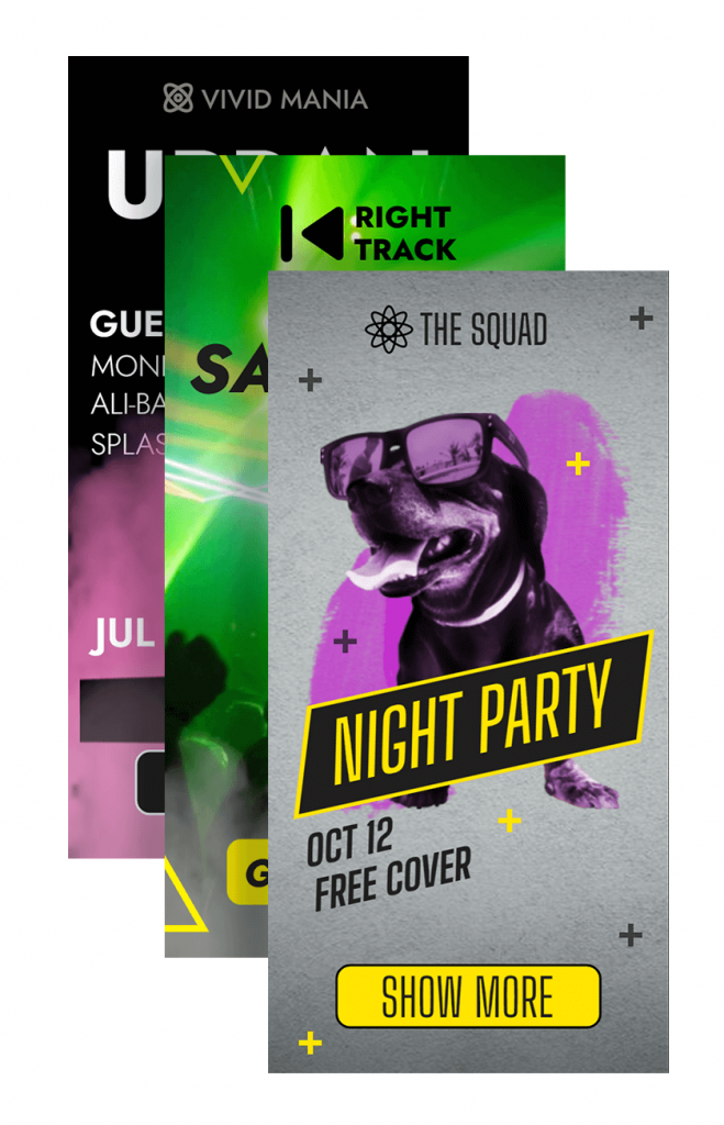 HTML5 banner templates for the entertainment industry