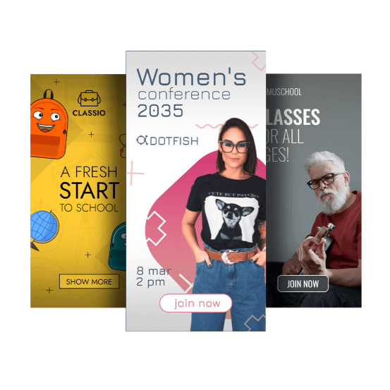 Рекламні шаблони для освітніх проєктів