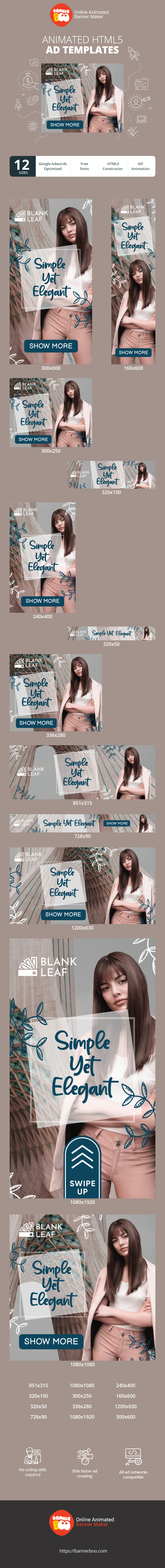 Banner ad template — Simple Yet Elegant — Clothes Shop