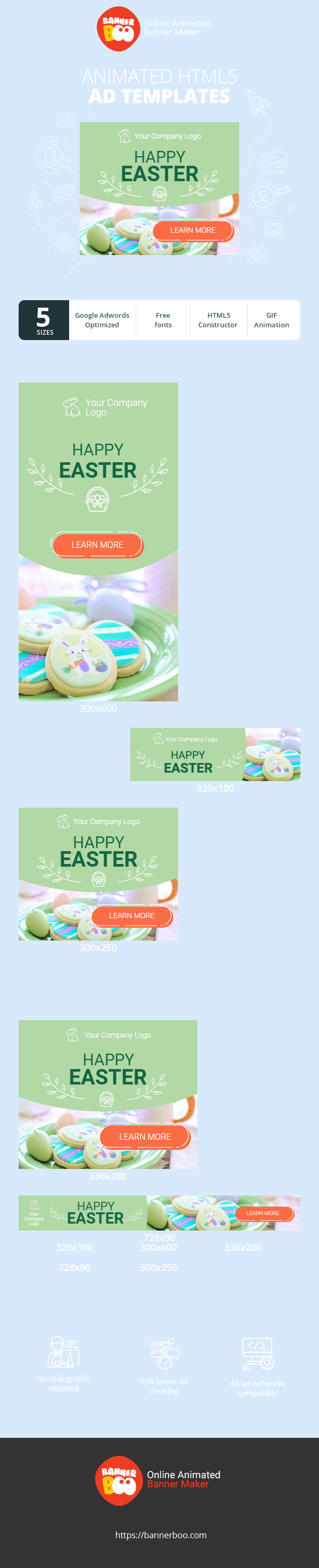 Szablon reklamy banerowej — Frohe Ostern!