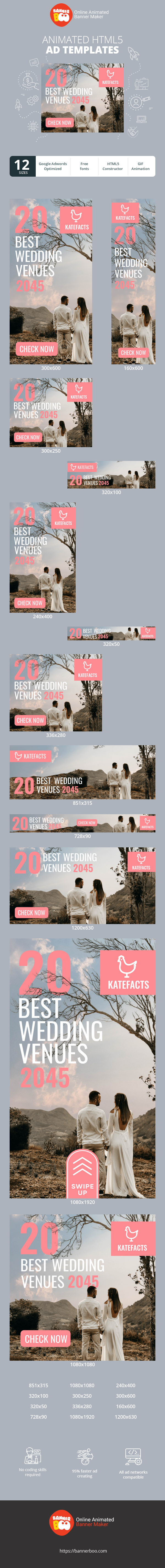 Szablon reklamy banerowej — 20 Beste Hochzeitslocations 2045 — Lifestyle-Blog