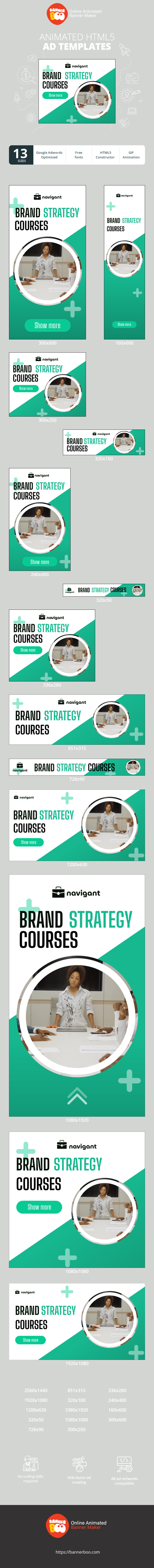 Banner ad template — Brand Strategy Courses — Business