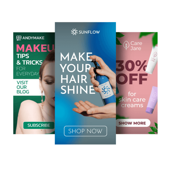 Рекламні шаблони для косметичної індустрії
