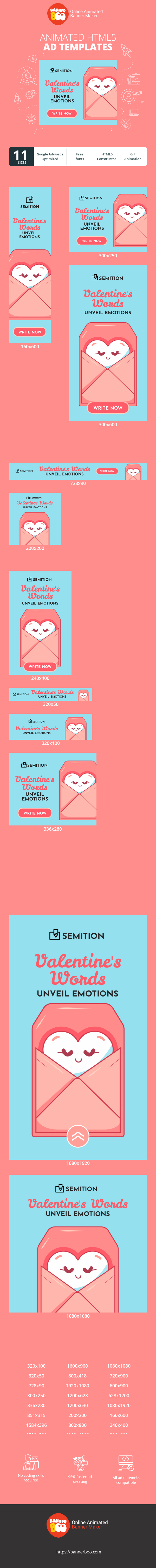 Szablon reklamy banerowej — Valentinstagsworte enthüllen Emotionen — Valentinstag