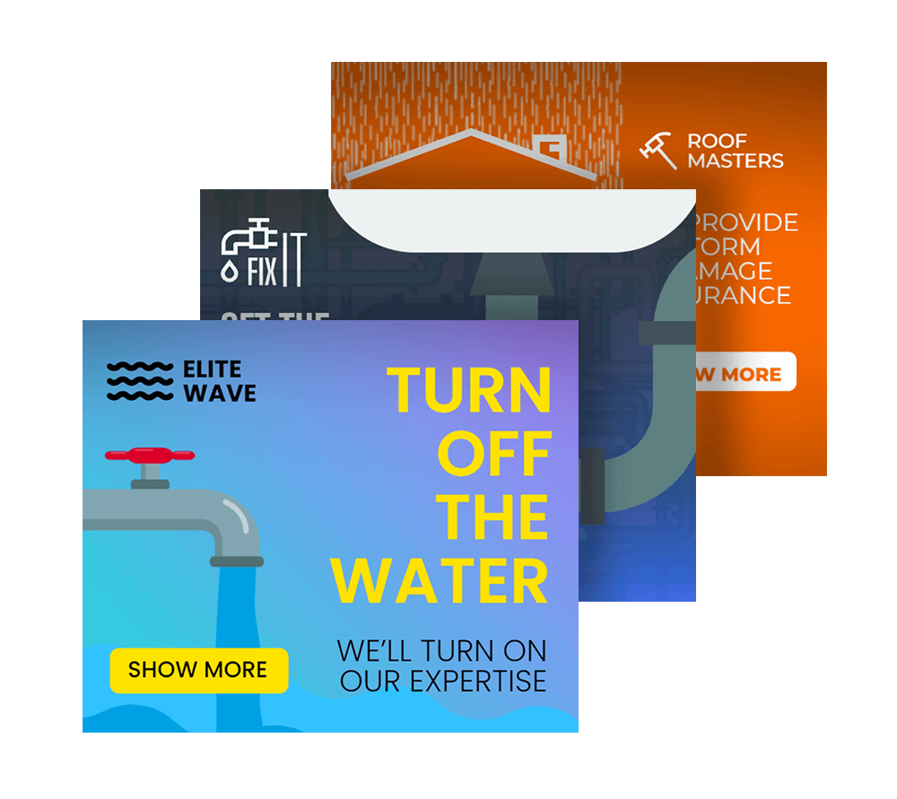 Animated construction banner templates