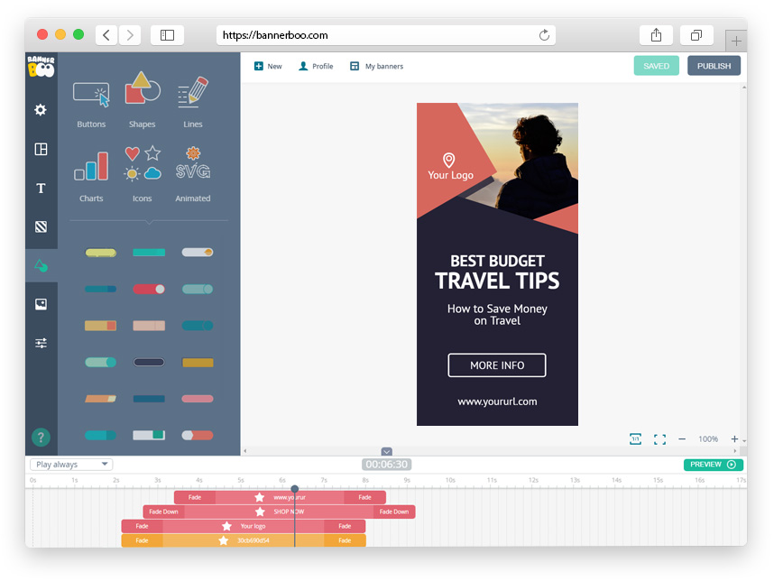 Fügen Sie Animationen oder Cliparts hinzu (und es gibt über 300.000 zur Auswahl)