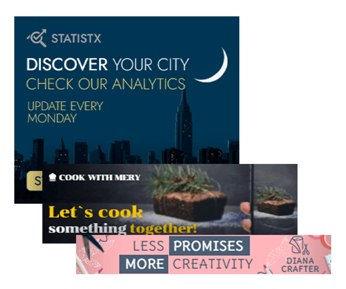 Kostenlose Vorlagen für Werbebanner von Lifestyle-Blogs