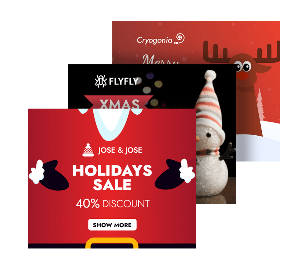 Animated Christmas banner templates