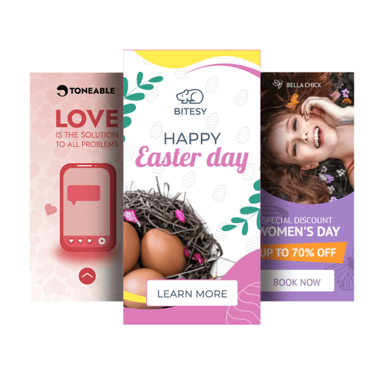 Різноманітні шаблони рекламних банерів від BannerBoo