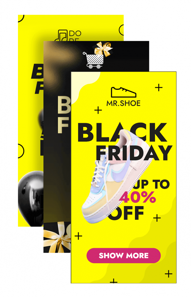 HTML5 шаблони банерів для Black Friday 