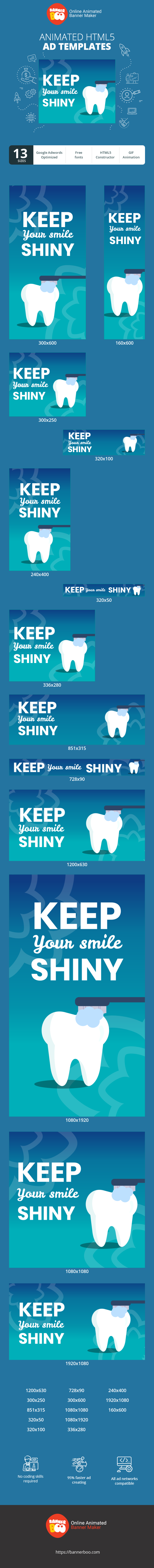 Szablon reklamy banerowej — Utrzymaj swój uśmiech olśniewający — Dentysta