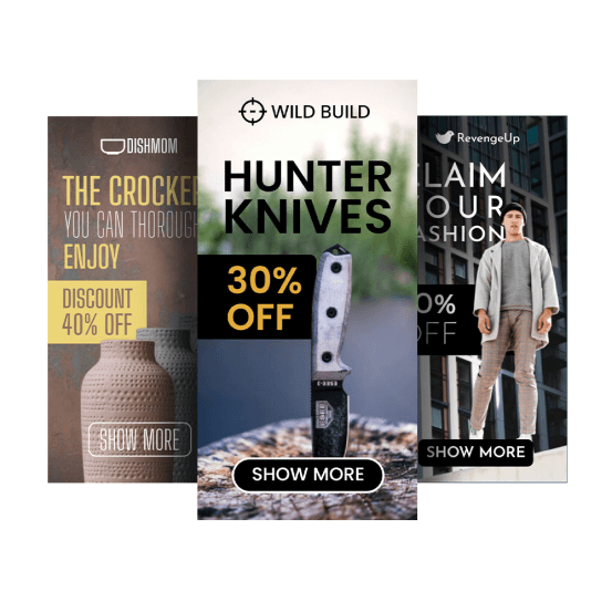Banners for websites, blogs, and landing pages