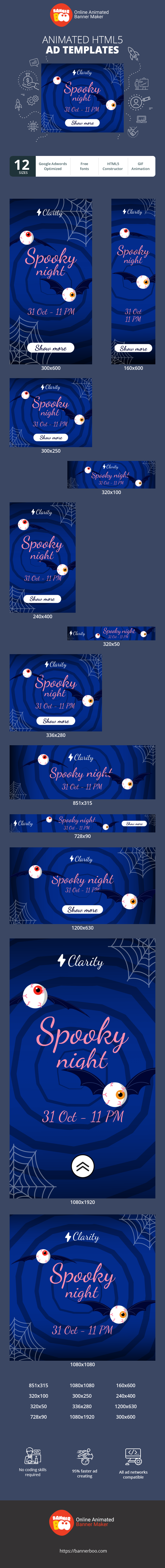 Szablon reklamy banerowej — Spuknacht — 31. Okt - 23 Uhr
