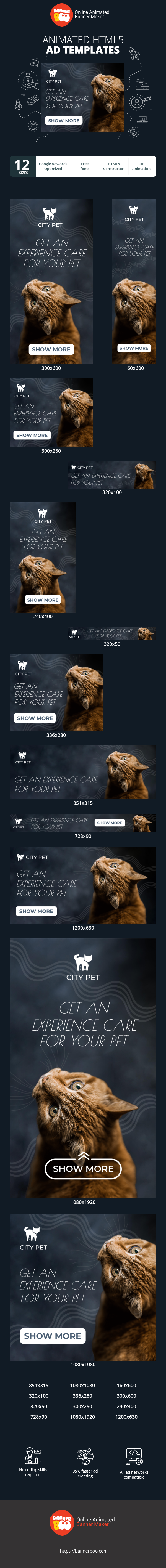 Banner ad template — Get An Experience Care For Your Pet — Pet Care