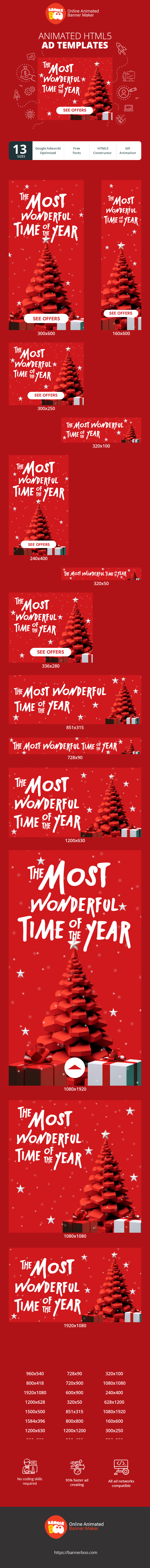 Szablon reklamy banerowej — Die wunderbarste Zeit des Jahres — Weihnachten