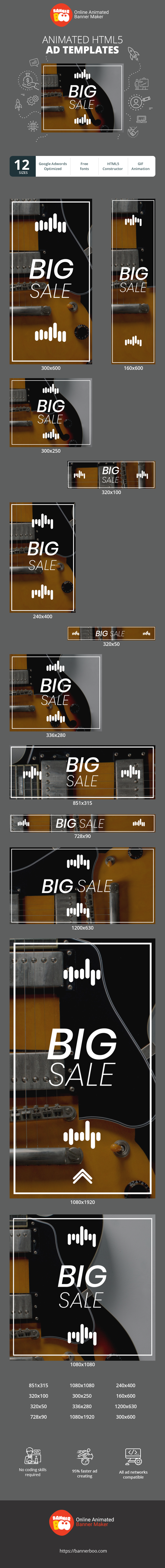 Banner ad template — Big Sale — Save Up To £100