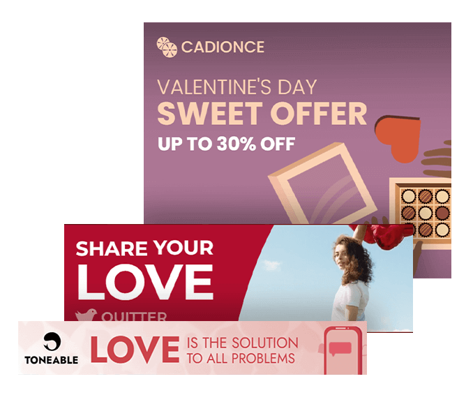 Valentine's Day GIF Banner Templates