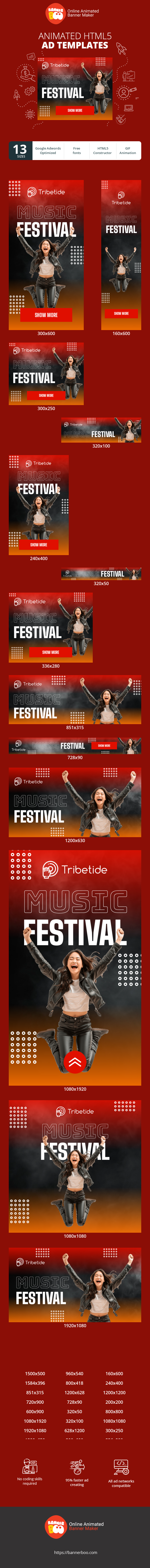Banner ad template — Music Festival — Events