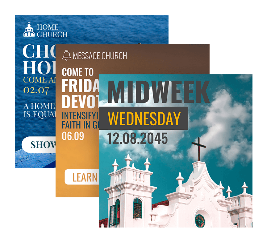 Banner templates of religious organizations for social networks