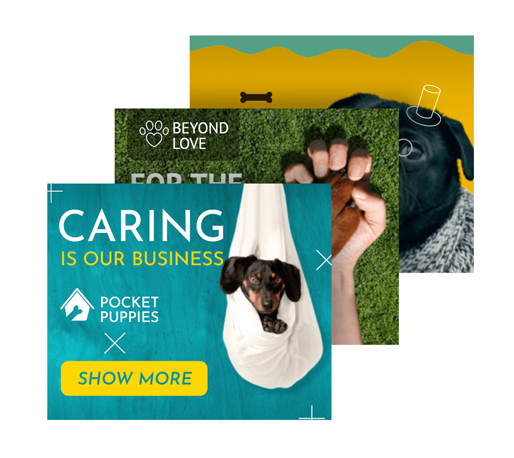 Animated pet product banner templates