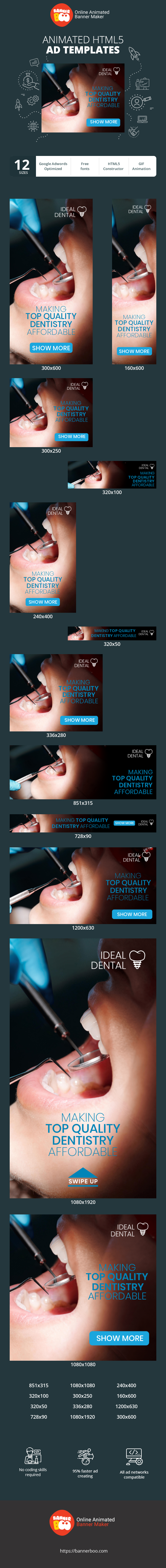 Banner ad template — Making Top Quality Dentistry Affordable — Dental Clinic