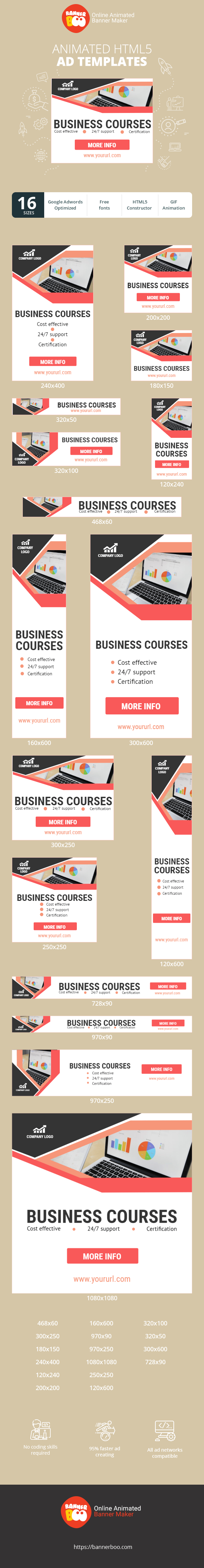 Banner ad template — Business Courses